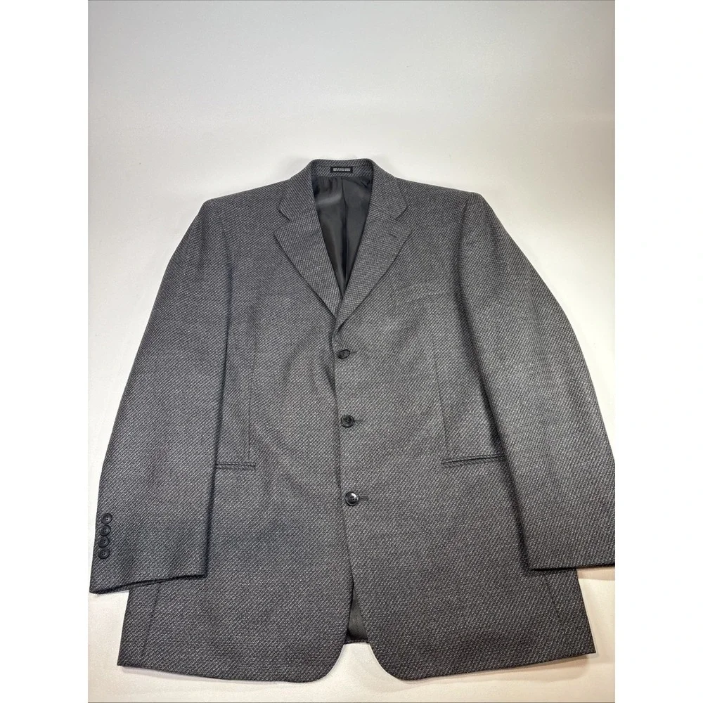 Stafford Essentials Men's Blazer Gray Birdseye‎ Size 42R 100% New Wool 3 Button